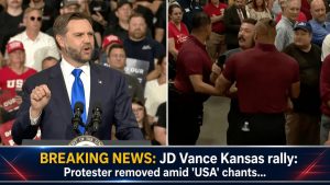JD Vance Kansas rally: Protester removed amid ‘USA’ chants…