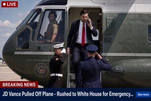 VANCE BOARDING MARINE ONE – WHITE HOUSE DECLARES EMERGENCY…